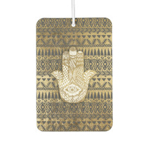 Imitate drucken Gold Hamsa Hand und Tribal Aztec Autolufterfrischer