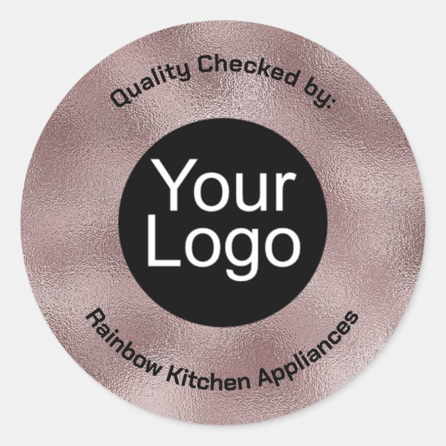 Imitate dunkelrosa Metallic Runder Aufkleber (Vorderseite)