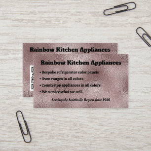 Imitate dunkelrosa Metallic Visitenkarte