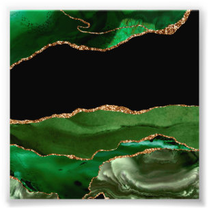 Imitate Emerald Green Marble Agate zeitgenössisch Fotodruck