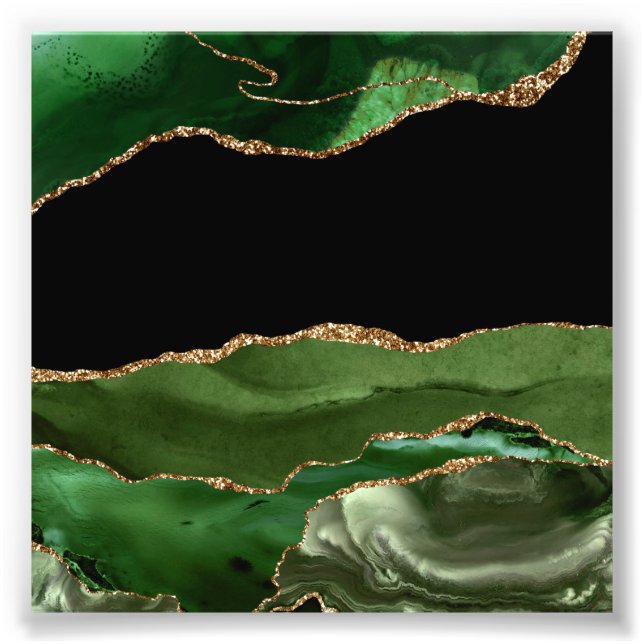 Imitate Emerald Green Marble Agate zeitgenössisch Fotodruck (Vorne)