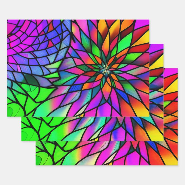 Imitate Festglas Geschenkpapier Set (Set)