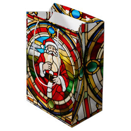 Imitate Festglas Sitzen Santa Napkins Mittlere Geschenktüte