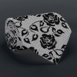 Imitate Fishnet Black Lace Neck Tie mit Rose Krawatte<br><div class="desc">Custom Background Color - Neck Tie mit Personalisierten romantischen Imitate Black Rose Lace Fishnet Elegant Krawatte / Geschenk - Wählen Sie / fügen Sie Ihre Lieblings-Hintergrundfarben. Sie können auch Ihren Text / Namen hinzufügen. Größe ändern und verschieben oder entfernen / Element hinzufügen - Bild / Text mit Anpassungstool. Design von...</div>