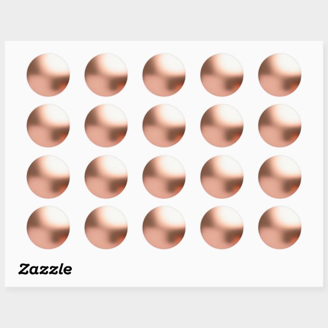Imitate Fohlen Rose Gold Blank Template Runder Aufkleber (Blatt)