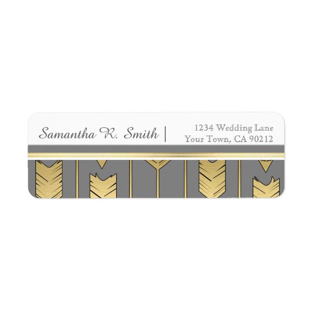 Imitate Foil Golden Arrows Grau (Vorne)