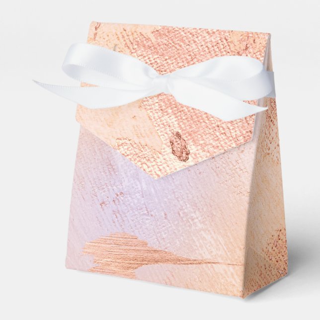 Imitate Foil Rose Gold und Stille Farbe Textur Geschenkschachtel (Vorderseite)