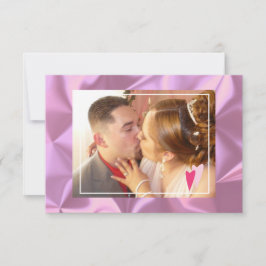 Imitate Foil Valentinstag Niedlich Rosa Herz Foto Karte