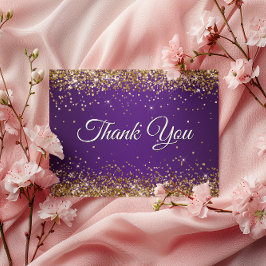 Imitate Funkelnd Gold Glitzer Royal Lila Vielen Da Postkarte