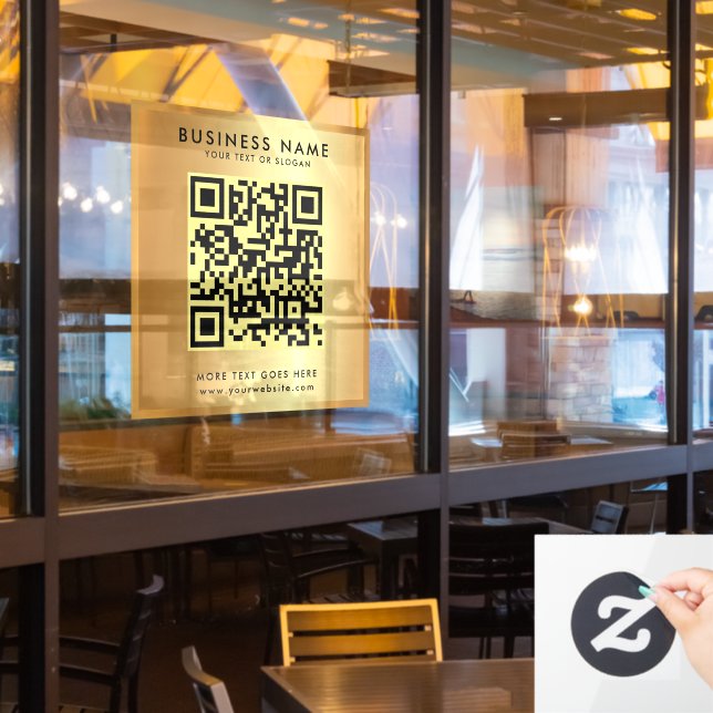 Imitate für den benutzerdefinierten QR-Code-Logo Fensteraufkleber (Restaurantfenster)