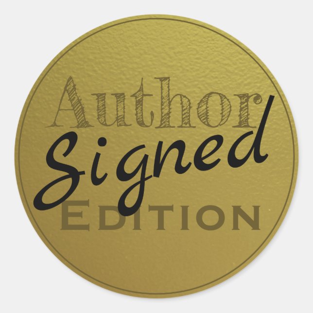 Imitate für die Author Signed Edition Gold Runder Aufkleber (Vorderseite)
