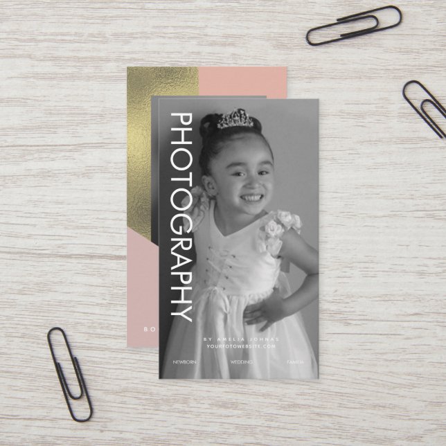 Imitate für Fotografie und Geschäftsformen Visitenkarte (Vorderseite/Rückseite Beispiel)