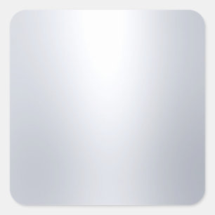 Imitate für leere Vorlagen Silver Glamour Elegante Quadratischer Aufkleber