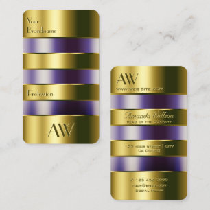 Imitate für Lila Flüssigkeiten aus Gold Visitenkarte
