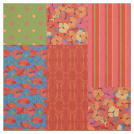 Imitate für Mohnfelder Patchwork-Gewebe Stoff