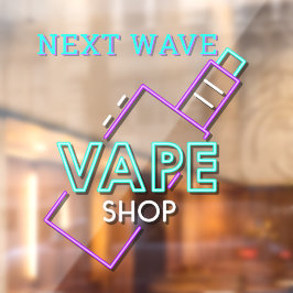 Imitate für Neon Vape Shop Business anpassen Fensteraufkleber