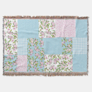 Imitate für Rosa, Blau, Grüne Apple Blossom Patchw Decke