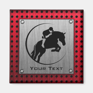 Imitate gebürstete Aluminium Reittier. Magnet