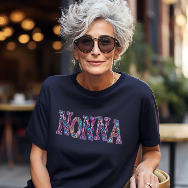 Imitate Gems Sparkling Navy T-Shirt Geschenk für G (Nonna (Italian for Grandma)
Faux Jewels and Gems Bling
Tee)