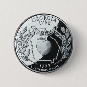 Imitate Georgia Staat Quarter Button