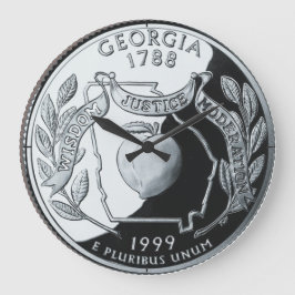 Imitate Georgia Staat Quarter Große Wanduhr