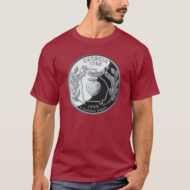 Imitate Georgia Staat Quarter T-Shirt (Vorderseite)
