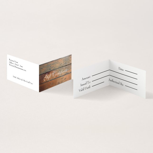 Imitate - Geschenkgutschein Visitenkarten (Innenseite und Außenseite)