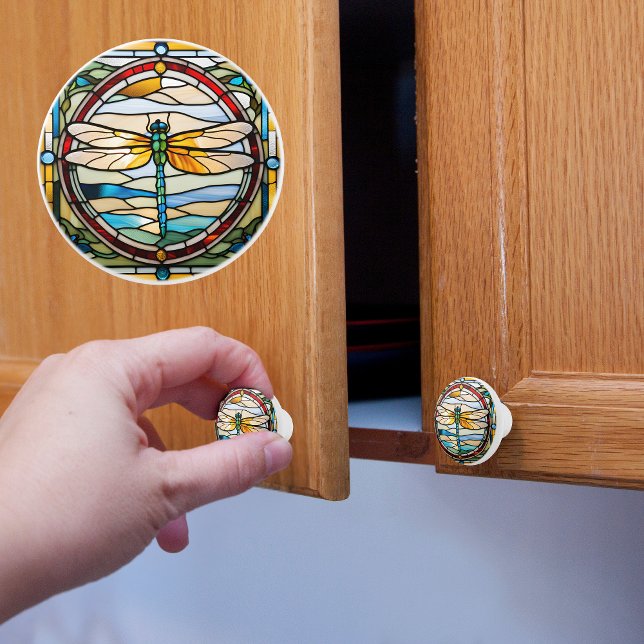 Imitate Gestettete Glass Dragonfly Keramikknauf (Von Creator hochgeladen)