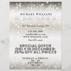 Imitate glänzend glänzender Friseursalon Flyer