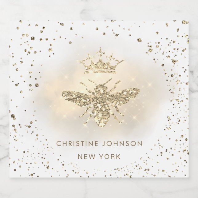 Imitate Glitzer Biene Alkoholflaschenetikett (Einzelnes Label)