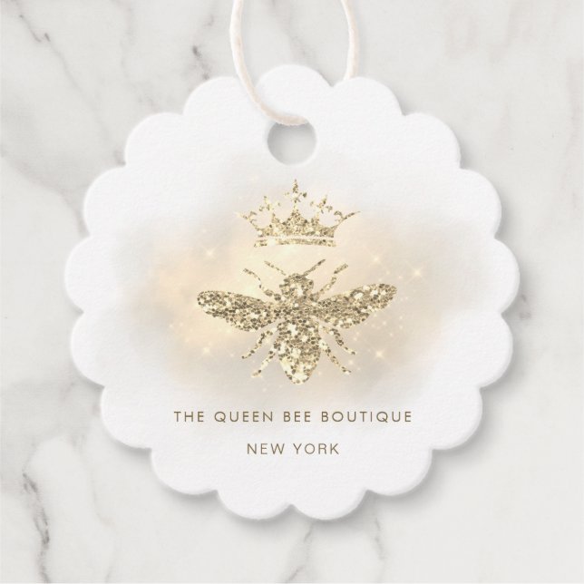 Imitate Glitzer Biene Geschenkanhänger (Vorderseite)