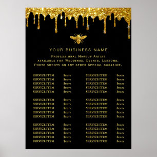 Imitate Glitzer Bienenlogo Preisliste Poster