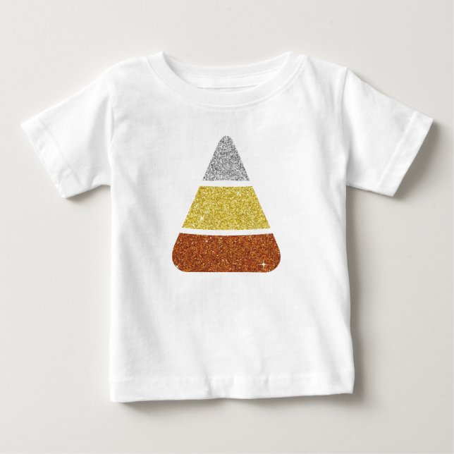 Imitate Glitzer Candy Corn Baby T-shirt (Vorderseite)