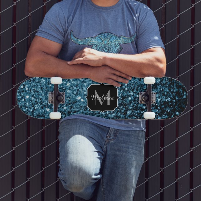 Imitate Glitzer Glitzern Monogram Skateboard (Außenbereich 3)