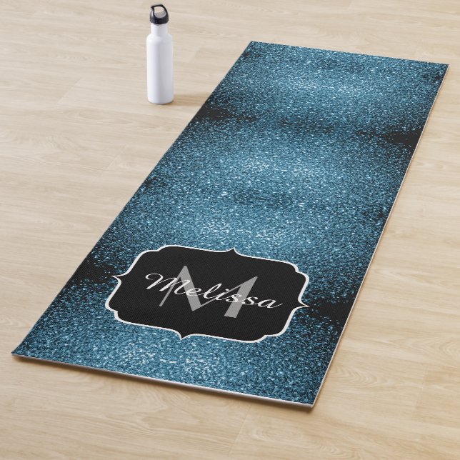 Imitate Glitzer Glitzern Monogram Yogamatte (Beispiel)