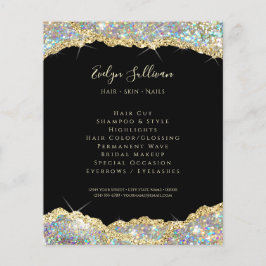 Imitate Glitzer Goldsequenzierung Flyer
