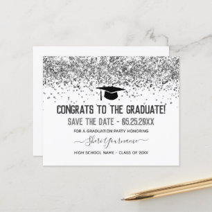 Imitate Glitzer Graduation Party Save the Date