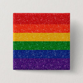 Imitate Glitzer LGBTQ-Flag Button