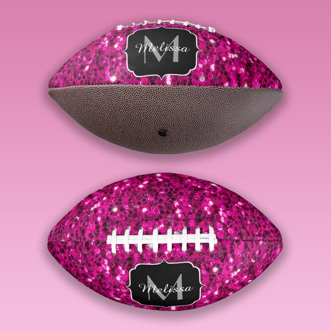 Imitate Glitzer Monogramm, Hot-pink-Glitzern Football (Von Creator hochgeladen)