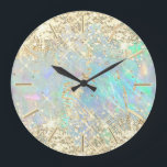 IMITATE Glitzer opal Große Wanduhr<br><div class="desc">Beachten Sie bitte,  dass der holografische Effekt nicht real ist,  sondern nur simuliert</div>