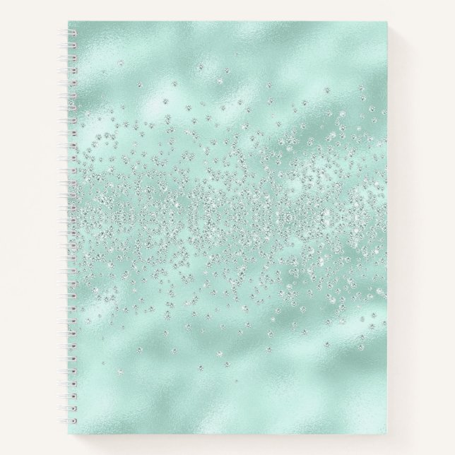 Imitate Glitzer Pastel Sparkle Notizbuch (Vorderseite)