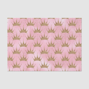 Imitate Glitzer Prinzessin Goldkronengewebe Party Seidenpapier