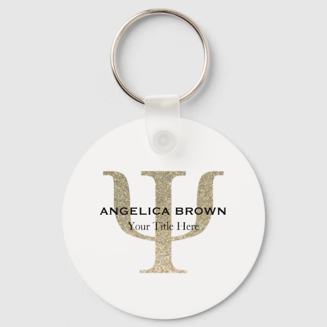 Imitate Glitzer Psi Symbol Schlüsselanhänger (Vorderseite)
