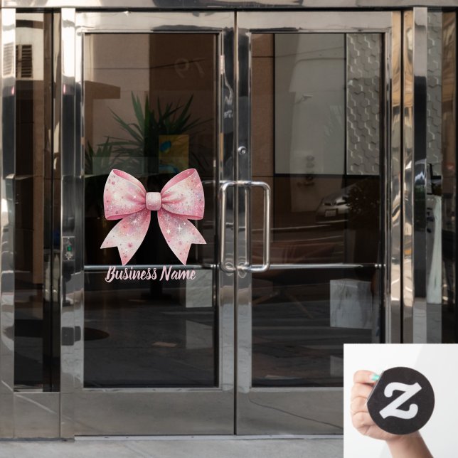 Imitate Glitzer Rosa Buglogo Fensteraufkleber (Büro Tür)