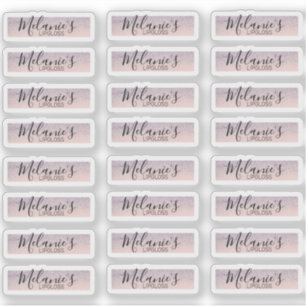 Imitate Glitzer Rosa Lip Logo-Branding Aufkleber