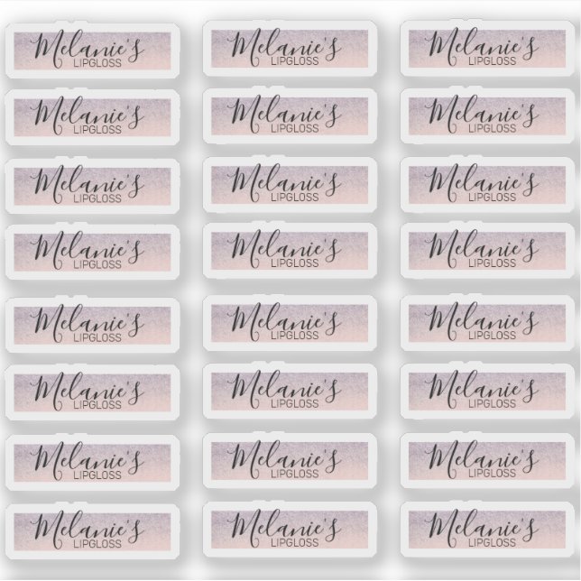 Imitate Glitzer Rosa Lip Logo-Branding Aufkleber (Vorderseite)