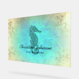 Imitate Glitzer Seepferd Acrylschild