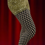 Imitate Glitzer Shorts und Fishnet Costume Legging Leggings<br><div class="desc">Es gibt ein Party-Ereignis auf diesen Leggings, und Sie sind alle eingeladen. Gold glitterige Hosen mit angehängten Fischnetzen und ein Platz für Ihre Initialen . Ein Party. Das alles ist ein visueller Effekt und kein echter Glitzer und keine echten Fischnetze. Sie können den Hautton unter den Strümpfen anpassen. Hit "Anpassen"...</div>