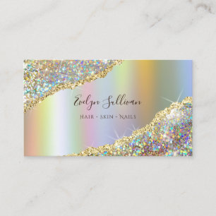 Imitate Glitzer und Holographic Foil Business Card Visitenkarte
