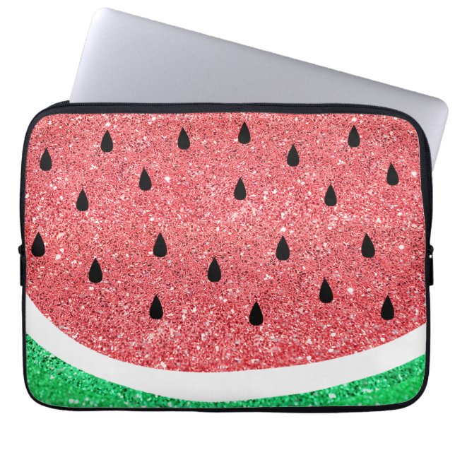 Imitate Glitzer Wassermelone Design Laptopschutzhülle (Vorderseite)